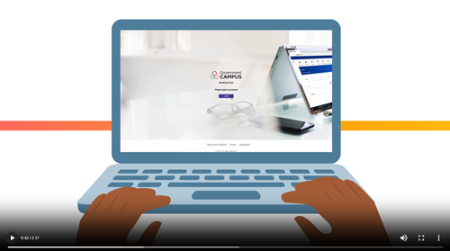 Thumbnail of how to book video - annimation of someone using a laptop to access the booking portal