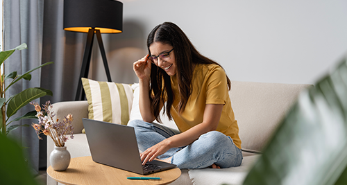 Man working at a laptop